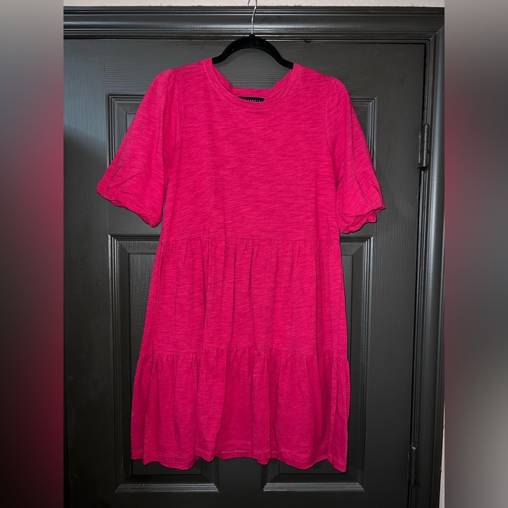 Sanctuary Magenta Babydoll Mini Dress